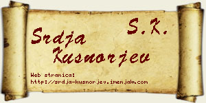 Srđa Kušnorjev vizit kartica